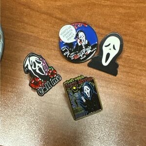 Scream Ghost Face Enamel Pin set